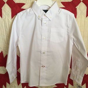 Tommy Hilfiger Boys Sz 4 White Long Sleeve Shirt